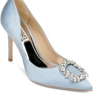 Badgley Mischka Cher Crystal Embellished Pump in Azure Blue, size 7